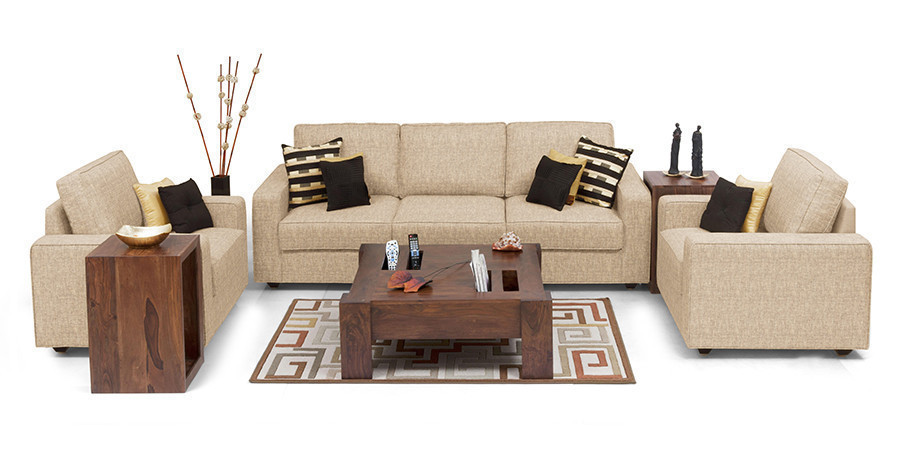 Flemingo Fabric Sofa 3Seater(Cream)